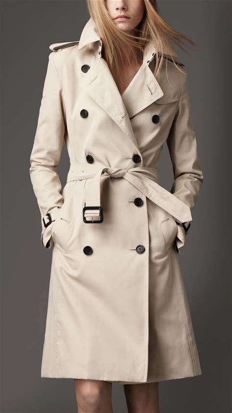 burberry trench coat on a fat girl|Cotton Blend Trench Jacket in Beige .